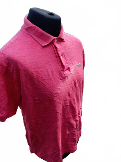 Lacoste Pink Short Sleeve Polo Shirt - Size 5