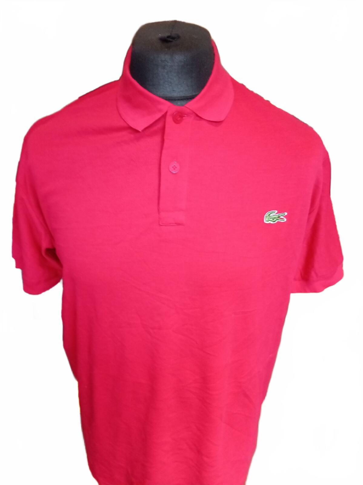 Lacoste Men's Polo Shirt Size 7 XXL Extra Large Pink Magenta Short Sleeve Pique