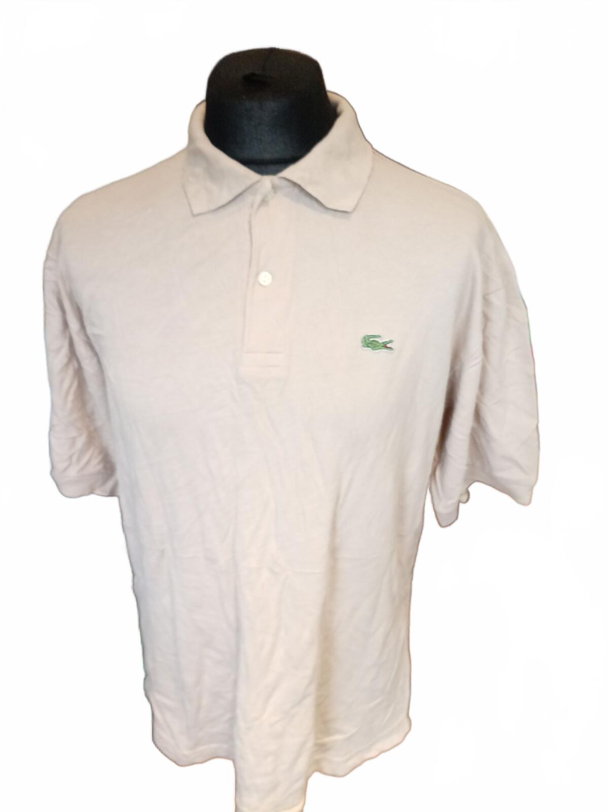 Lacoste Beige Short Sleeve Polo Shirt - 6 - XL