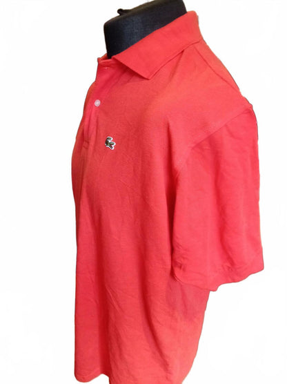 Lacoste Red Short Sleeve Polo Shirt with Crocodile Logo - Size 7 - XXL