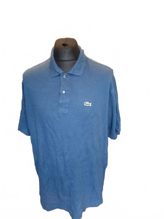 Lacoste Blue Short Sleeve Polo Shirt - Size 9 - Means 3XL