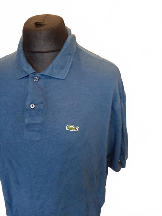 Lacoste Blue Short Sleeve Polo Shirt - Size 9 - Means 3XL