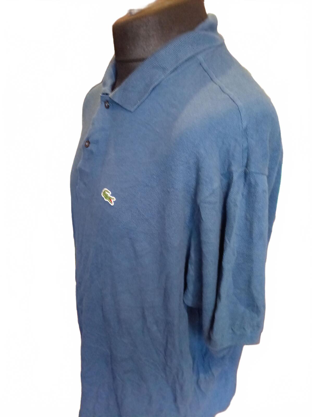 Lacoste Blue Short Sleeve Polo Shirt - Size 9 - Means 3XL