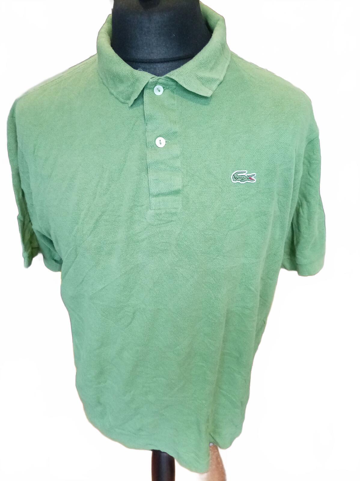 Lacoste Men's Polo Shirt Size 6 XL Extra Large Green Short Sleeve Classic Pique