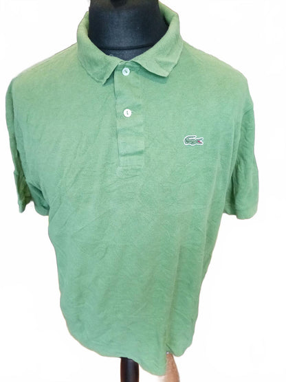 Lacoste Men's Polo Shirt Size 6 XL Extra Large Green Short Sleeve Classic Pique