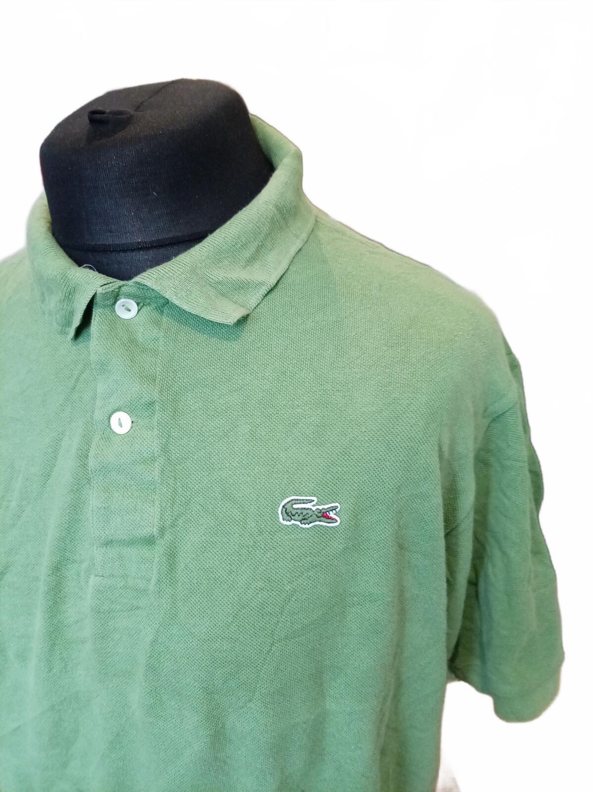 Lacoste Men's Polo Shirt Size 6 XL Extra Large Green Short Sleeve Classic Pique
