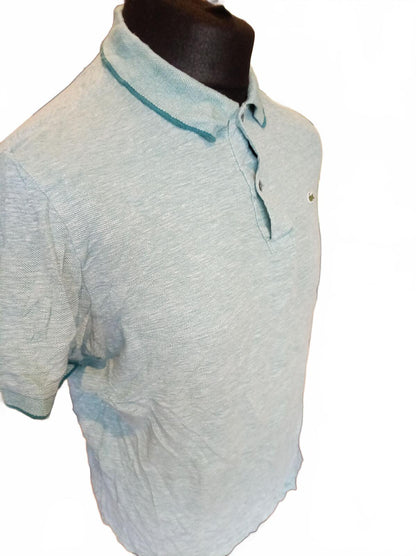Lacoste Men's Polo Shirt Size 5 Large L Mint Green Marl Pique Short Sleeve Croc