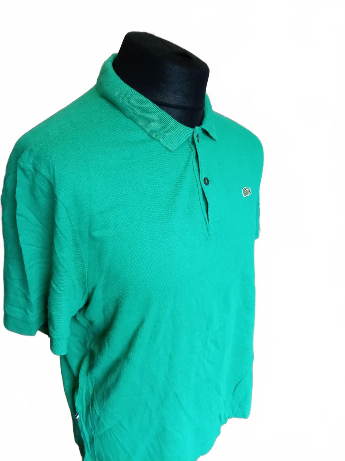 Lacoste L!VE Men's Polo Shirt Size 7 XXL Extra Large Green Pique Slim Fit Croc