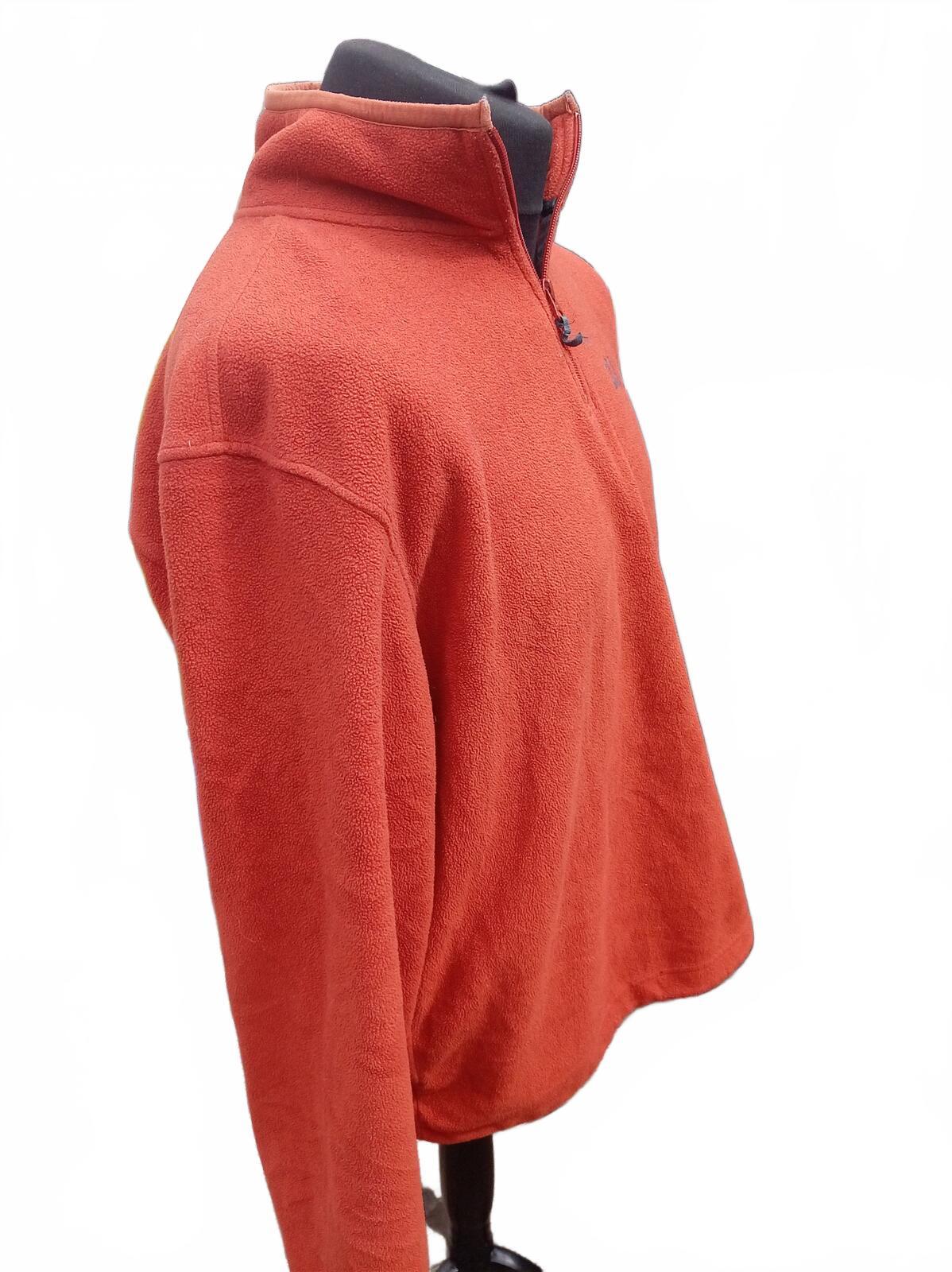 GAP Orange Quarter Zip Fleece Pullover Top - Large