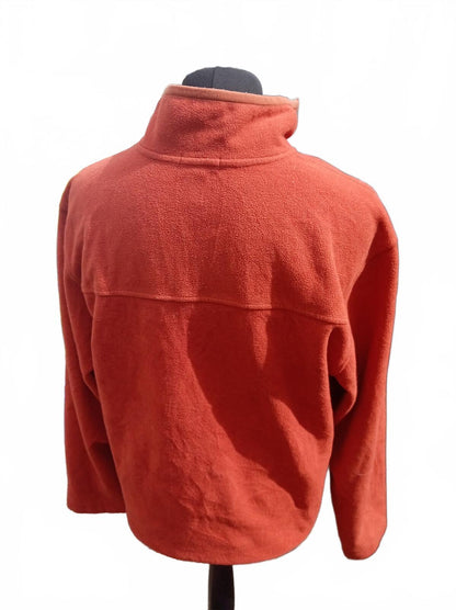 GAP Orange Quarter Zip Fleece Pullover Top - Large