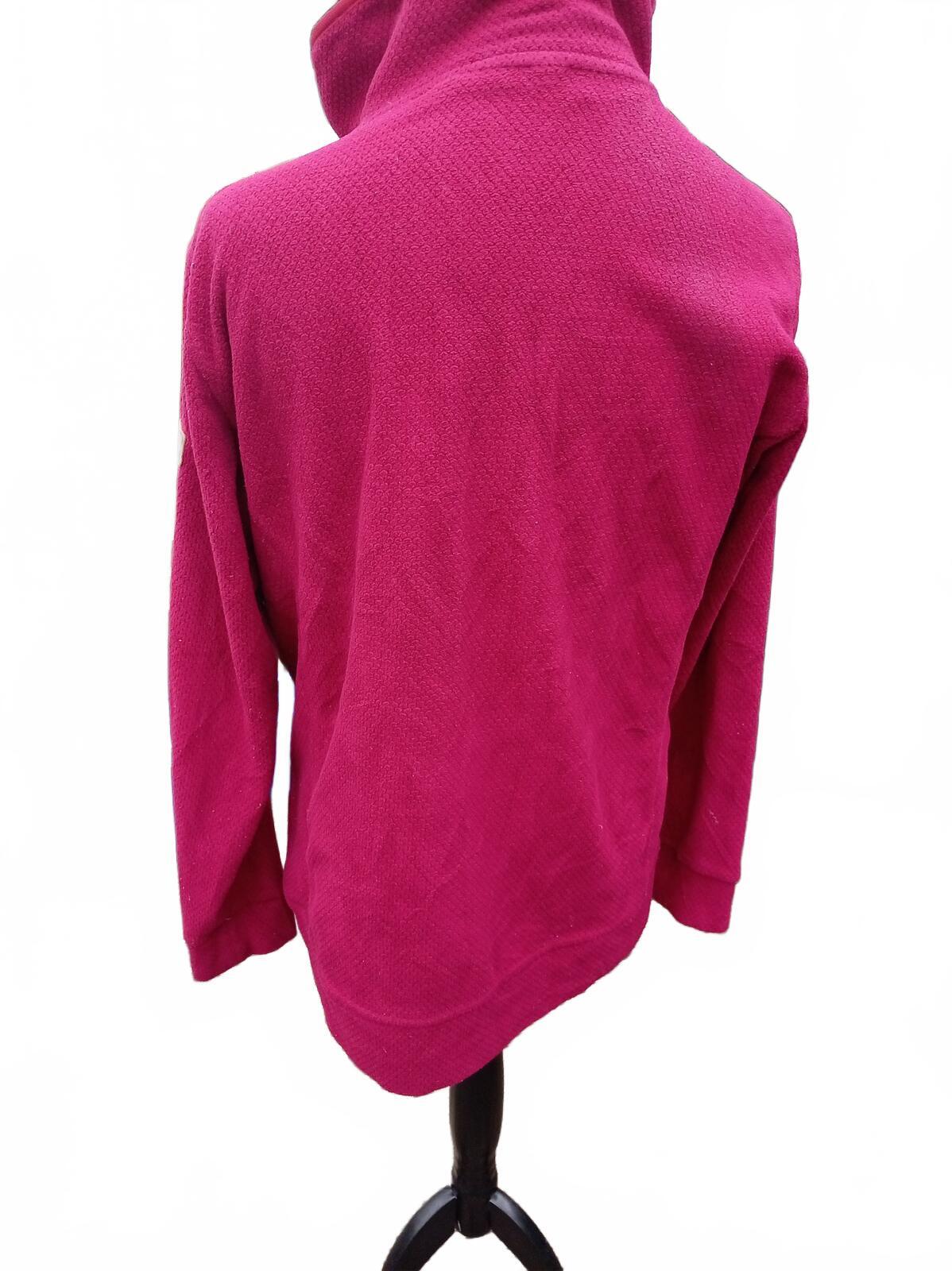 Berghaus Women’s Fleece Pullover UK 18 Pink Asymmetric Button Outdoor Hiking