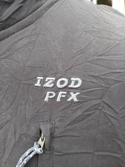 IZOD PFX Men's Full Zip Lightweight Jacket Black Grey - XL