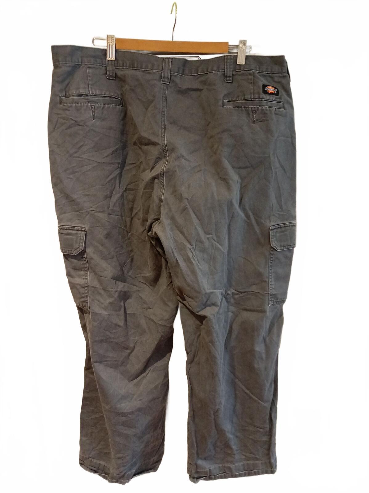 Dickies Men's Grey Work Pants Trousers 100% Cotton Straight Leg W42 L32 Skate