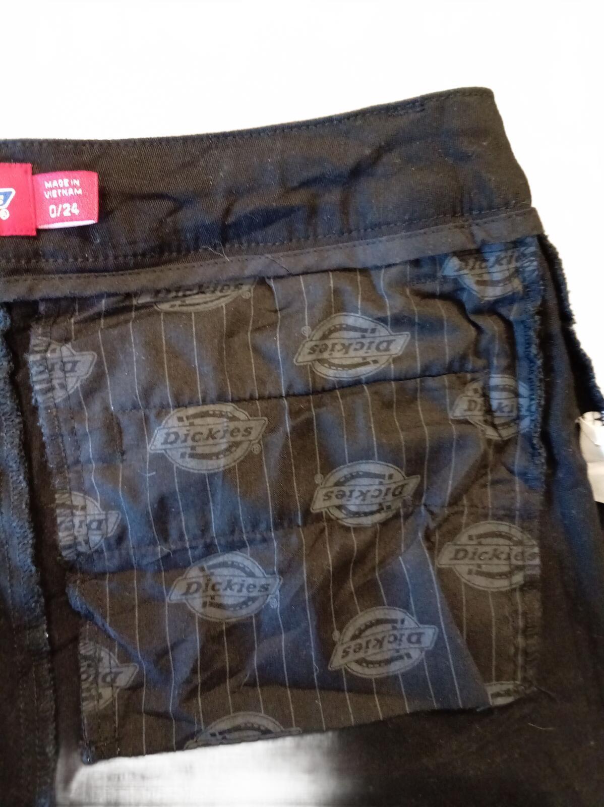 Dickies Women's Black Work Pants Trousers Size 0 / 24 Regular Straight Leg Skate