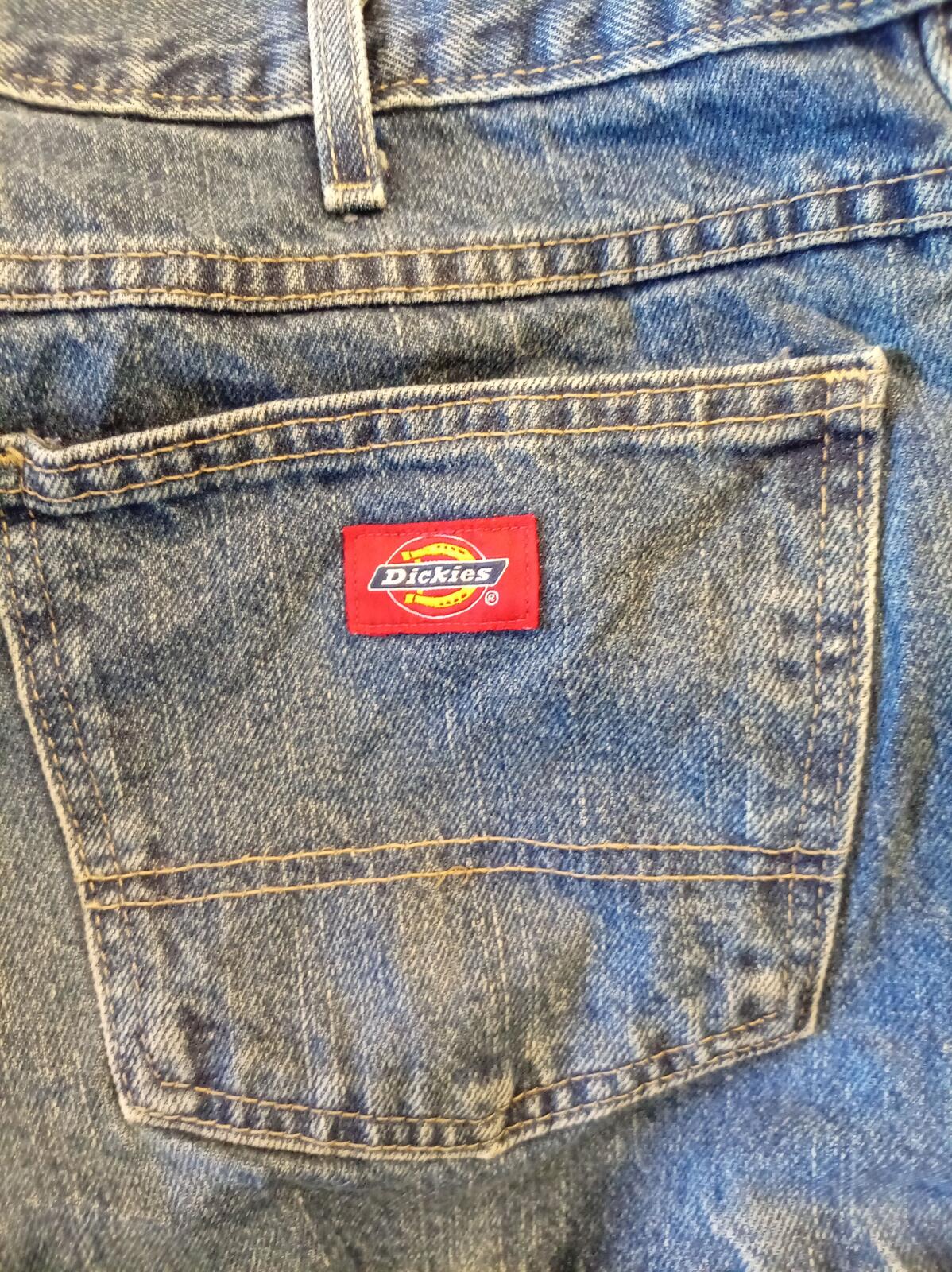 Dickies Men's Blue Denim Jeans Classic Regular Fit Workwear W38 L34