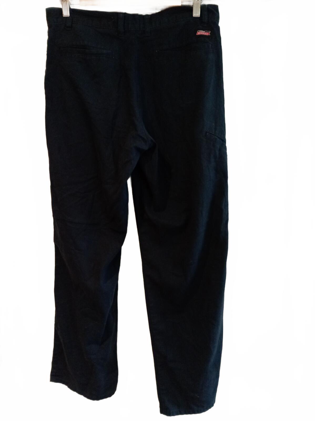 Genuine Dickies Men's Black Work Pants Trousers 32x32 Regular Fit Straight Leg