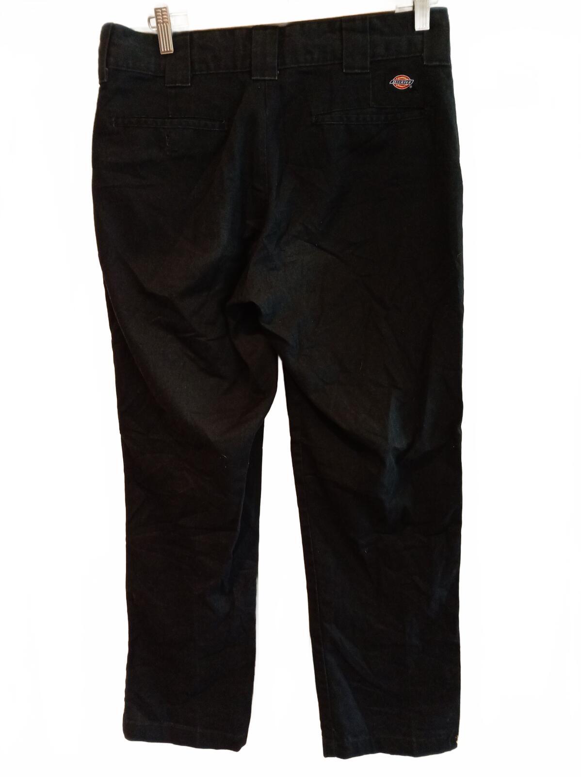 Dickies Black 150 Slim Fit Work Pants W32 L30 Men Chino Skate Straight Trousers