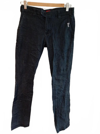 Dickies Black Slim Fit Work Pants W30 L30 Embroidered Dural Skate Trousers
