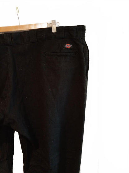Dickies Black Original 874 Work Pants W52 L30 Big & Tall Plus Size Trousers Men