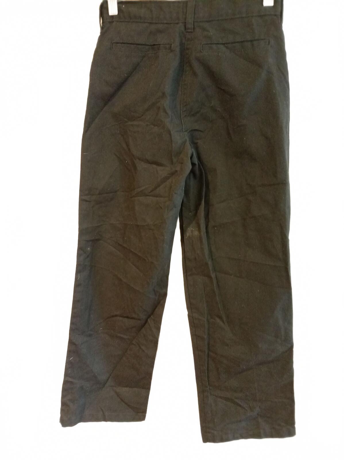 Dickies Black Flat Front Trousers W26 L24 Kids Flexwaist Skate Workwear Pants