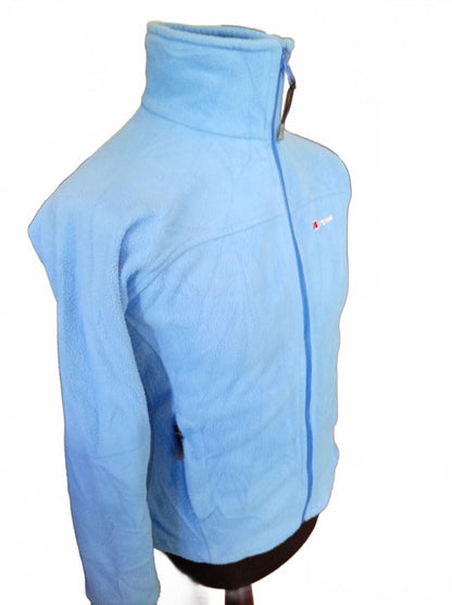 Berghaus Women's Fleece Jacket Size 10 Sky Blue Full Zip Outdoor Hiking Warm