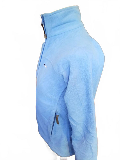 Berghaus Women's Fleece Jacket Size 10 Sky Blue Full Zip Outdoor Hiking Warm