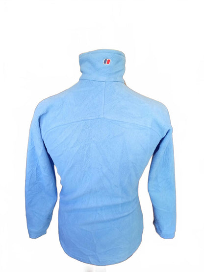 Berghaus Women's Fleece Jacket Size 10 Sky Blue Full Zip Outdoor Hiking Warm