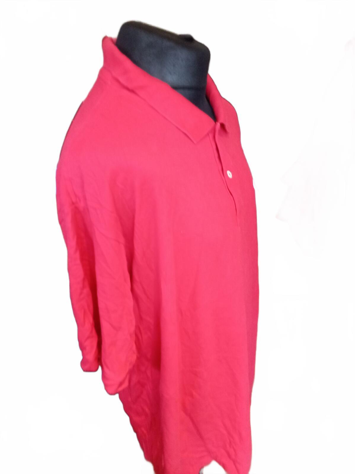 Lacoste Red Short Sleeve Polo Shirt with Logo - Size 11 - 2XG