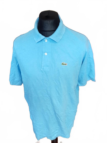 Lacoste Light Blue Short Sleeve Polo Shirt - Size 7 XXL