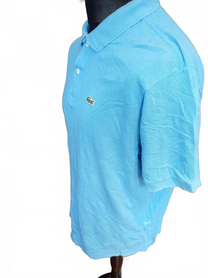 Lacoste Light Blue Short Sleeve Polo Shirt - Size 7 XXL