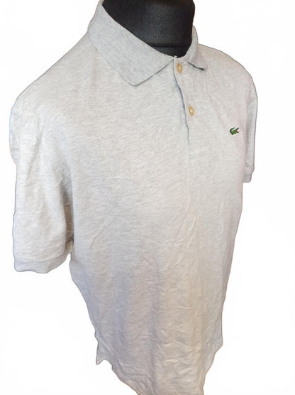 Lacoste Light Grey Short Sleeve Polo Shirt - Size 7 XXL