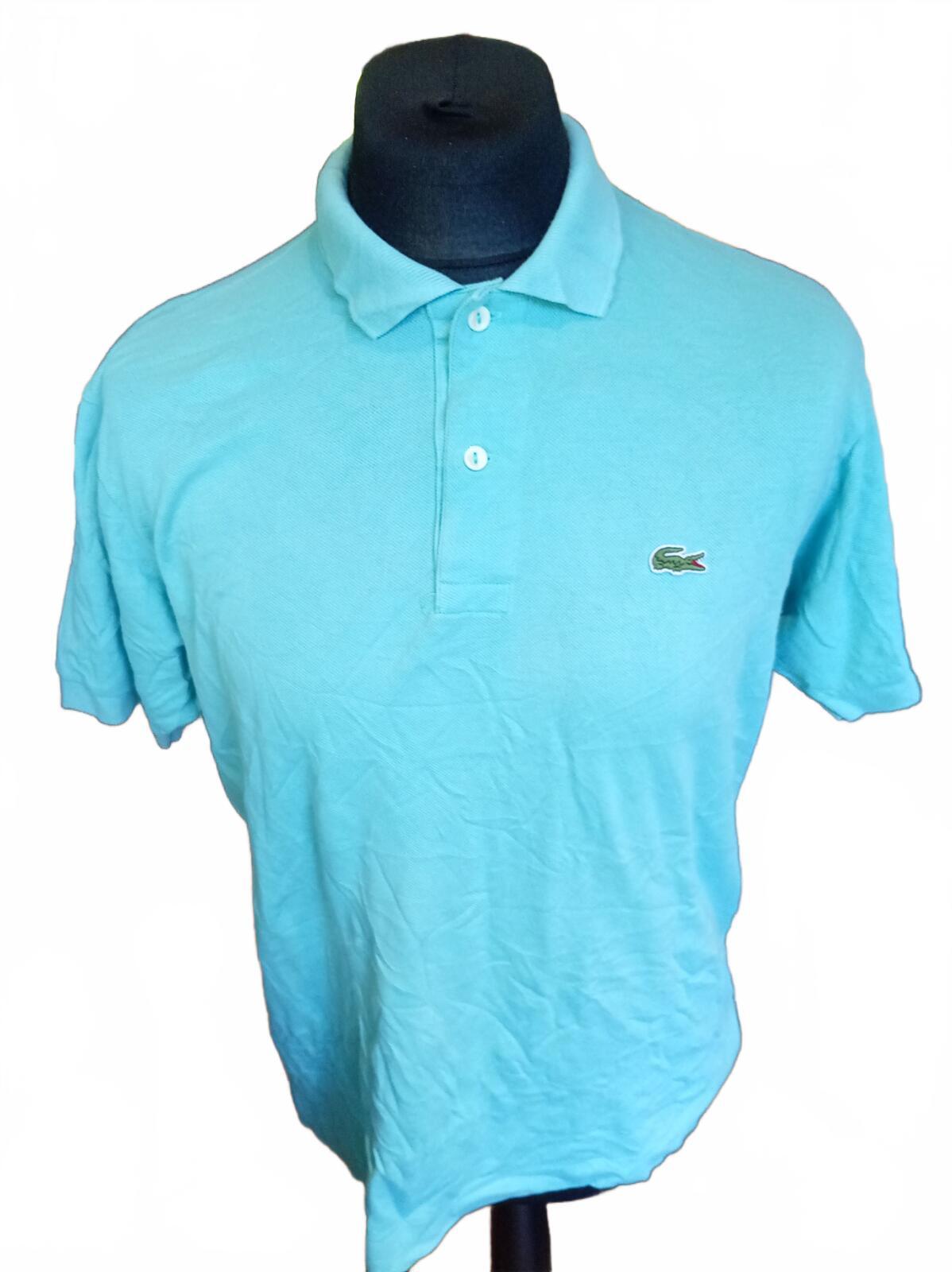 Lacoste Light Blue Short Sleeve Polo Shirt - Size 5 Large