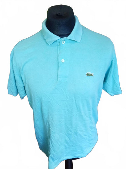 Lacoste Light Blue Short Sleeve Polo Shirt - Size 5 Large