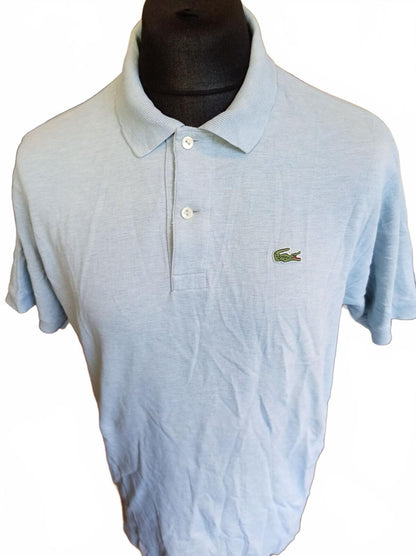 Lacoste Light Blue Short Sleeve Polo Shirt - Size 6 / XL