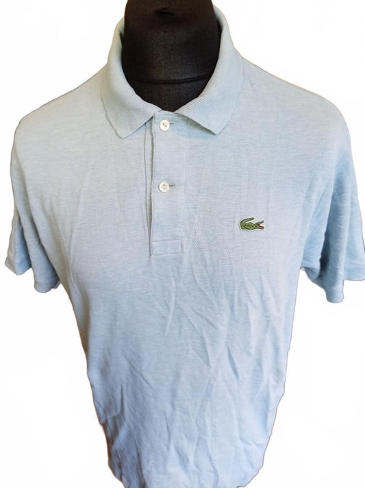 Lacoste Light Blue Short Sleeve Polo Shirt - Size 6 / XL