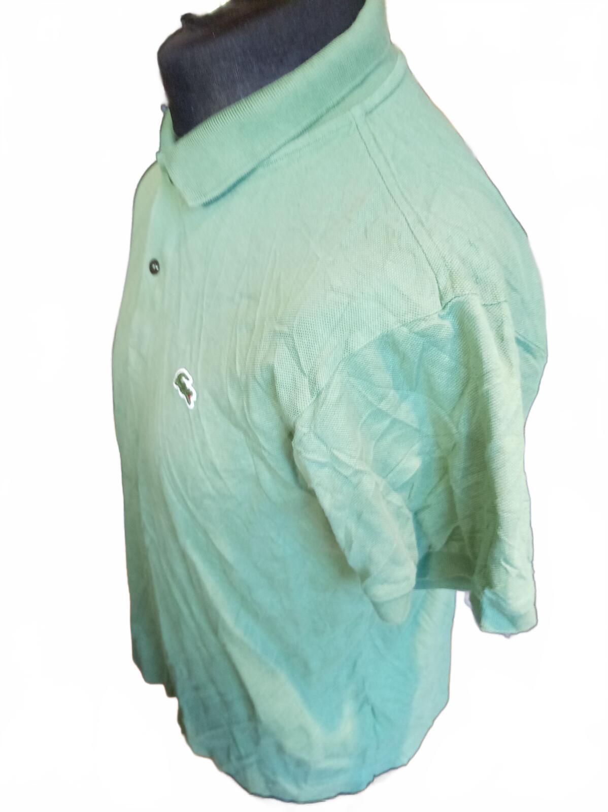 Lacoste Mint Green Short Sleeve Polo Shirt - Size 5 / Large