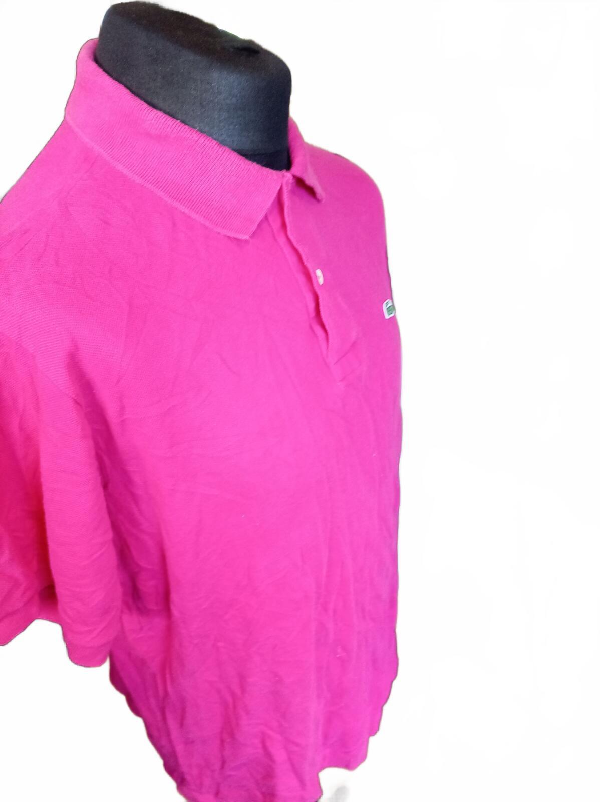 Lacoste Pink Short Sleeve Polo Shirt - Size 6 Extra Large
