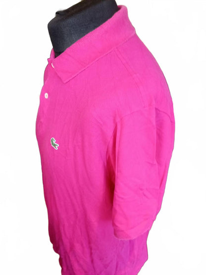 Lacoste Pink Short Sleeve Polo Shirt - Size 6 Extra Large