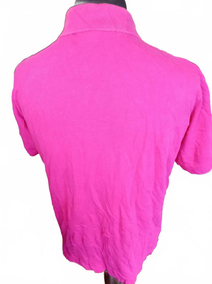 Lacoste Pink Short Sleeve Polo Shirt - Size 6 Extra Large