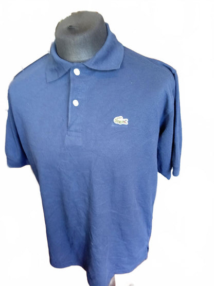 Lacoste Navy Blue Short Sleeve Polo Shirt - Size 6 Extra Large