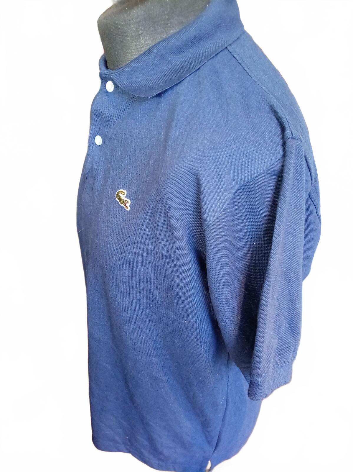 Lacoste Navy Blue Short Sleeve Polo Shirt - Size 6 Extra Large