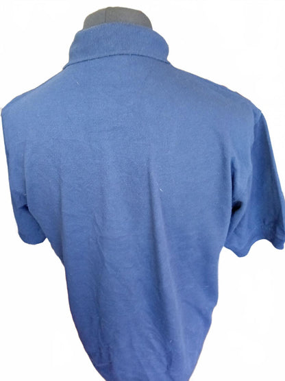 Lacoste Navy Blue Short Sleeve Polo Shirt - Size 6 Extra Large