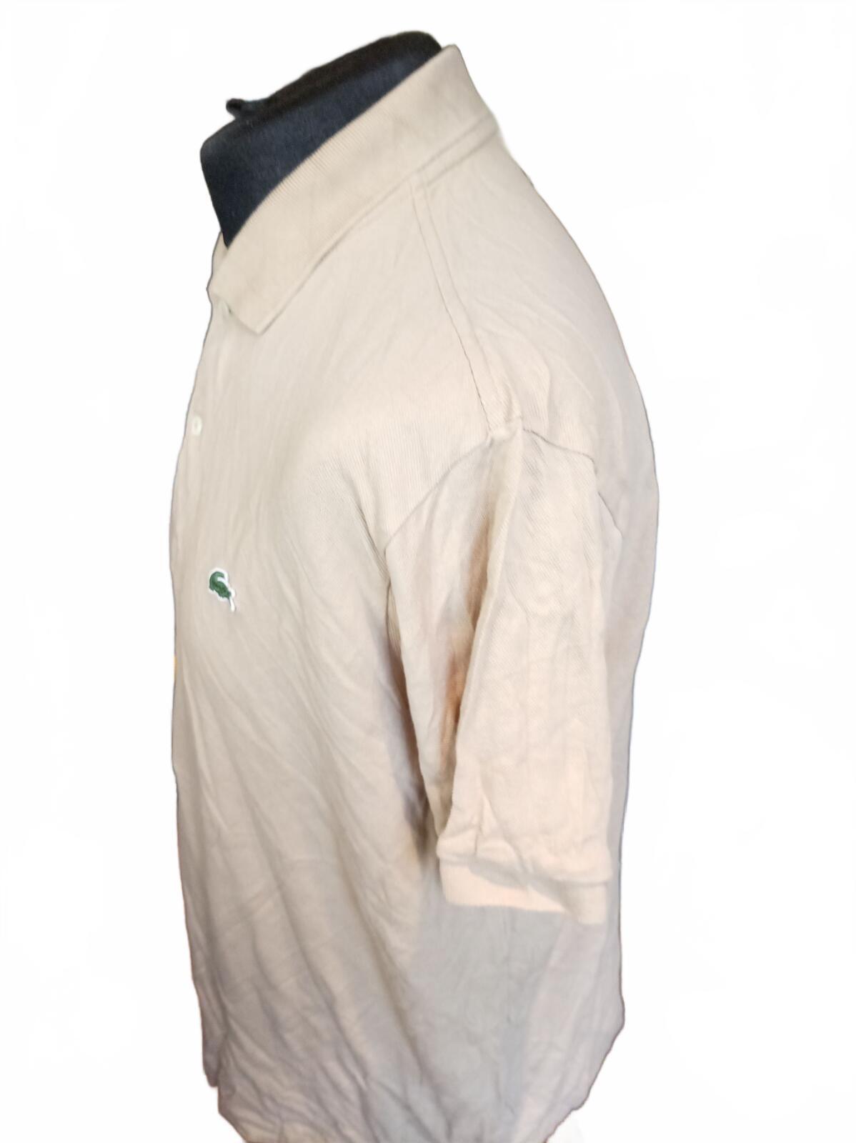 Lacoste Beige Short Sleeve Polo Shirt - Size 6 XL