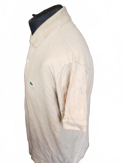 Lacoste Beige Short Sleeve Polo Shirt - Size 6 XL