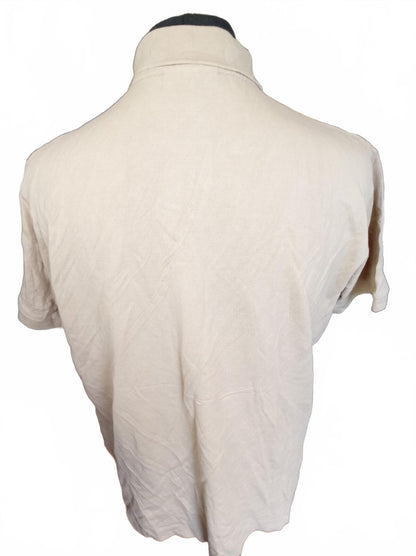 Lacoste Beige Short Sleeve Polo Shirt - Size 6 XL