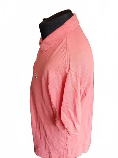 Lacoste Pink Short Sleeve Polo Shirt Crocodile Logo - Size 6 XL