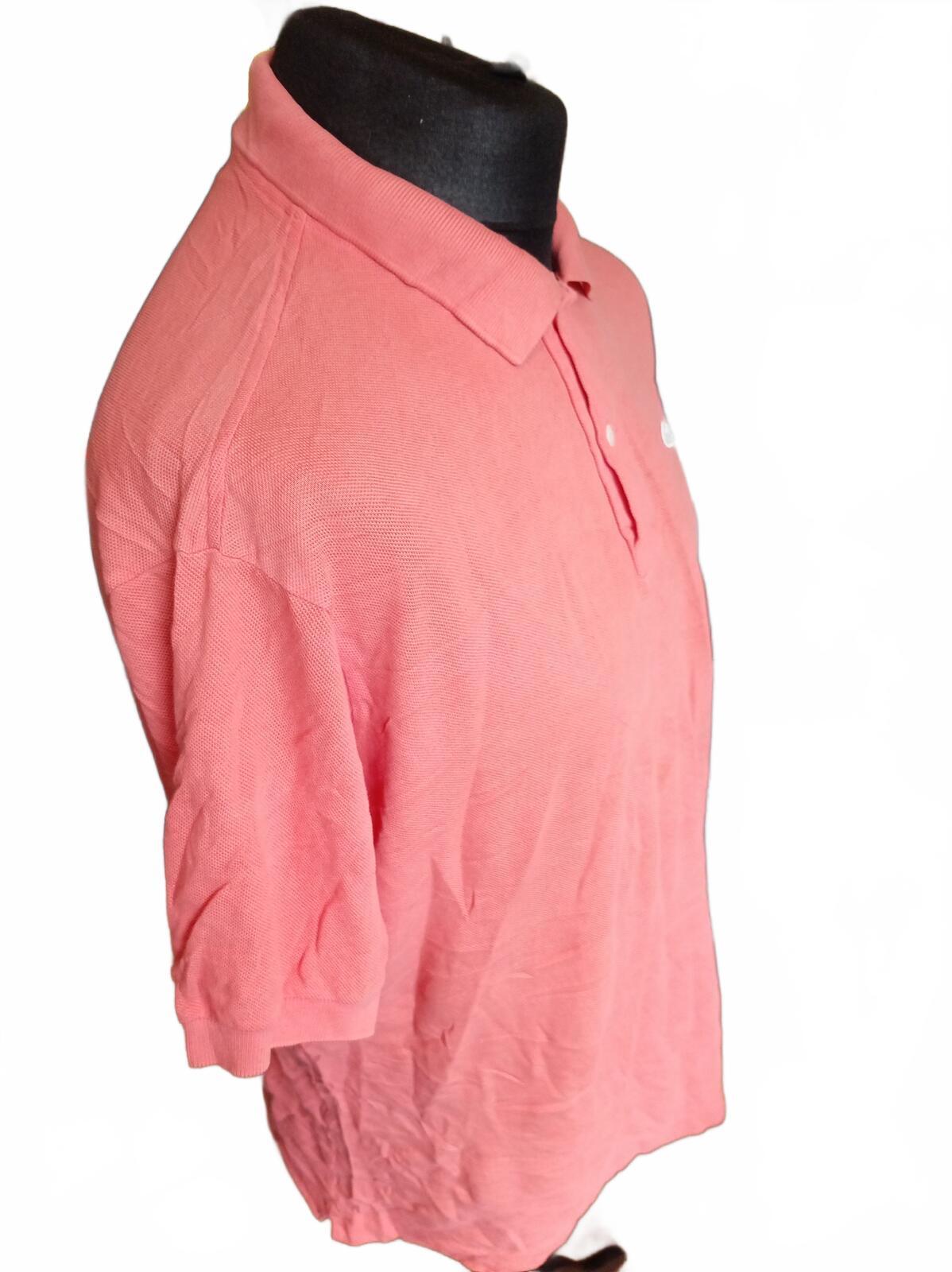 Lacoste Pink Short Sleeve Polo Shirt Crocodile Logo - Size 6 XL