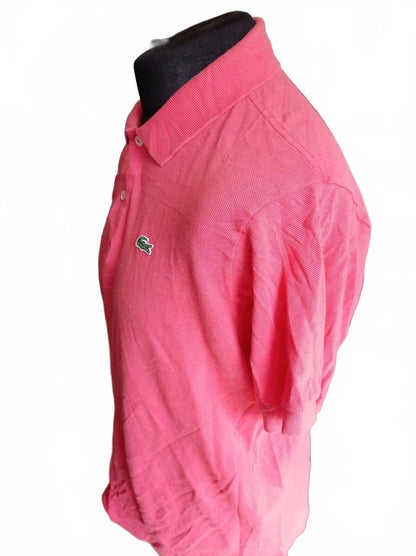 Lacoste Pink Short Sleeve Polo Shirt - Size 6 XL