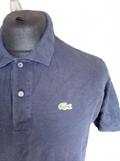 Lacoste Charcoal Short Sleeve Polo Shirt with Crocodile Logo - Size 5 Large
