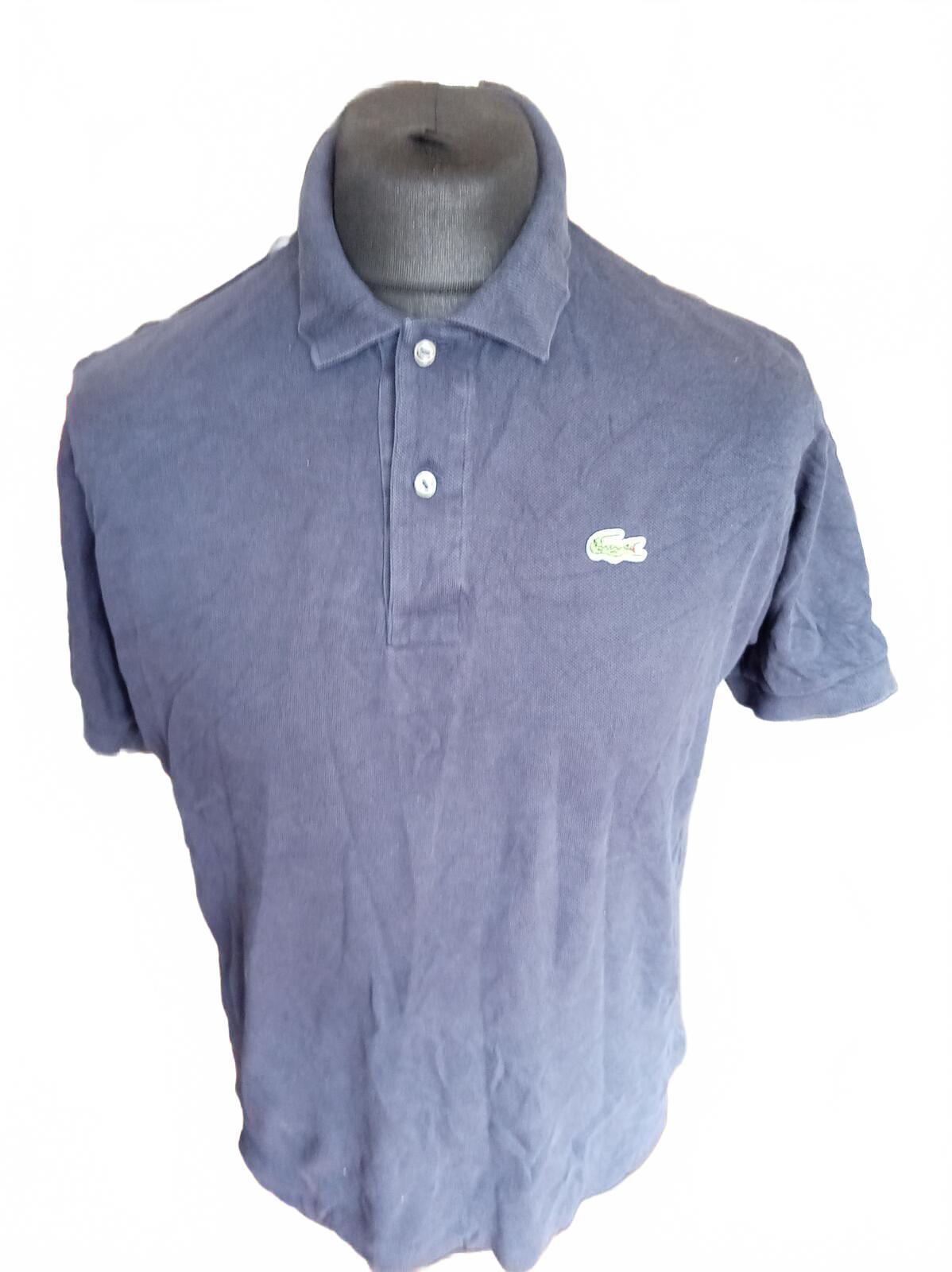 Lacoste Charcoal Short Sleeve Polo Shirt with Crocodile Logo - Size 5 Large